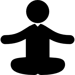 postura sentada de yoga de un hombre icono
