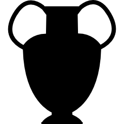 Trophy jar big black shape icon