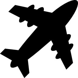 Airplane silhouette icon