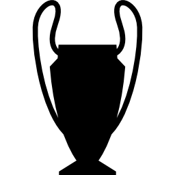 forma nera del trofeo icona