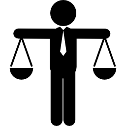 balanza equilibrada masculina humana icono