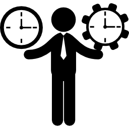 Businessman balancing times icon