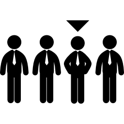 Applicants for a business job icon