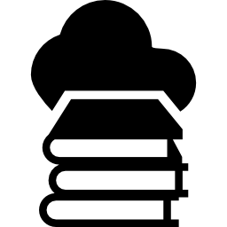 Online books study materials for education icon