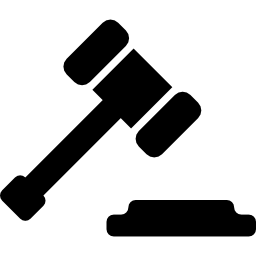 symbole d'outil juridique de marteau Icône