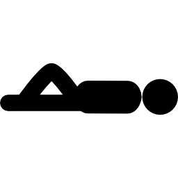 横たわっている男性の姿勢のシルエット icon