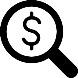 Searching for money icon