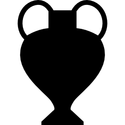 trophäenglas schwarze silhouetteform icon