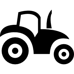 vista lateral del tractor icono