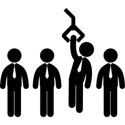 Male applicants for a job icon