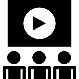 Movie with students audience icon