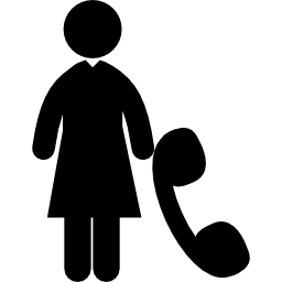 Man and auricular phone icon