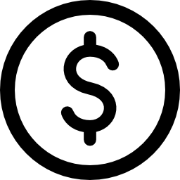 Dollar coin icon