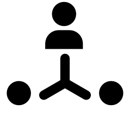 ludzki biznes trójkątny symbol ikona