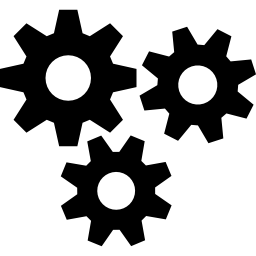 Gears triangle icon