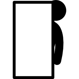 mens achter leeg aanplakbord icoon