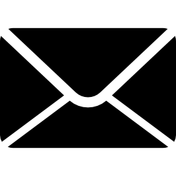 nuovo simbolo dell'interfaccia e-mail della busta chiusa nera icona