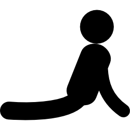 frontale stretching yogahouding vanuit zijaanzicht icoon