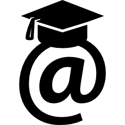 simbolo dello studente online icona