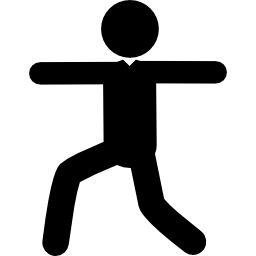 uomo sulla postura sportiva icona