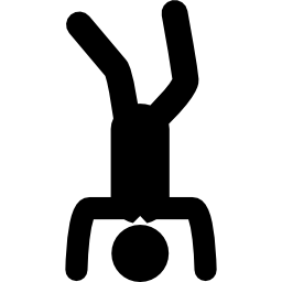 Inverted exercise man posture icon