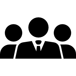Business male group close up icon