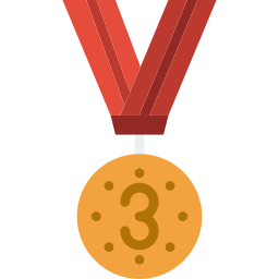 bronzen medaille icoon