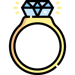 anillo de diamantes icono