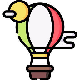 Hot air balloon icon