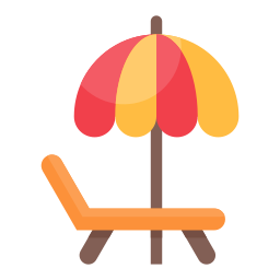 Beach chair icon