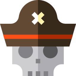 czaszka pirata ikona