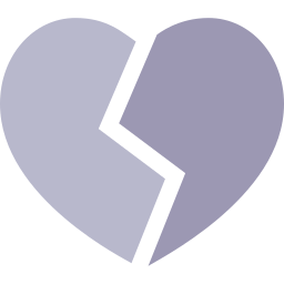 Broken heart icon