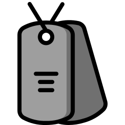 Dog tag icon