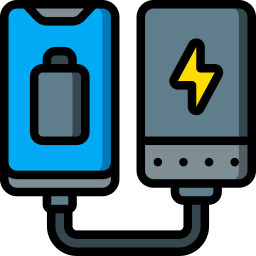 batería portátil icono