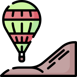 Hot air balloon icon