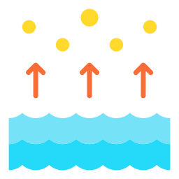 evaporación icono