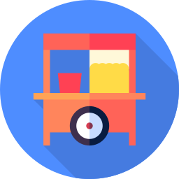 Popcorn cart icon