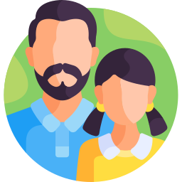 Father and daughter icon