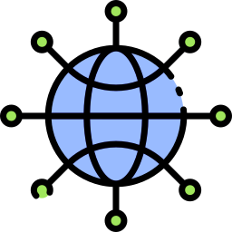 réseau de distribution Icône