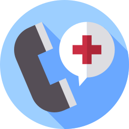 teléfono de emergencia icono