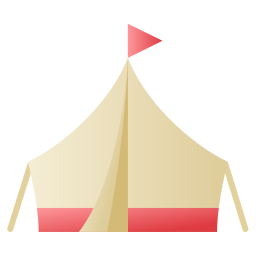 campamento de verano icono