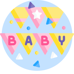 ducha de bebé icono