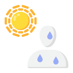 transpiración icono