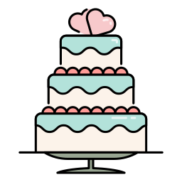 pastel de boda icono