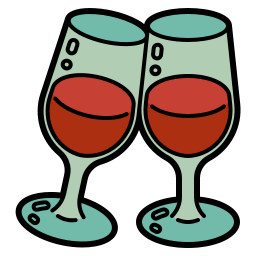 Wine glasses icon