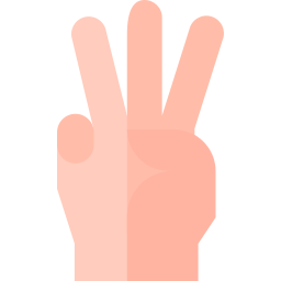 três dedos Ícone