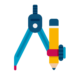 brújula de dibujo icono