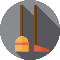 Sweeping broom icon