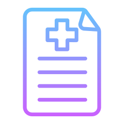 Medical certificate icon