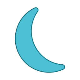 Crescent moon icon